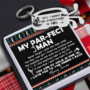 Golf Club Bag Keychain - Golf - To My Par-Fect Man - I Gave My Heart To You - Gkew26008