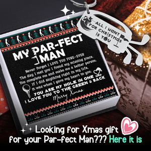 Golf Club Bag Keychain - Golf - To My Par-Fect Man - I Gave My Heart To You - Gkew26008