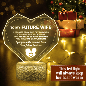 Heart Led Light - Family - To My Future Wife - Love You To The Moon & Back - Glca25008