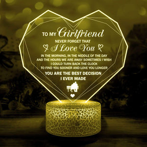 Heart Led Light - Family - To My Girlfriend - Never Forget That I Love You - Glca13006