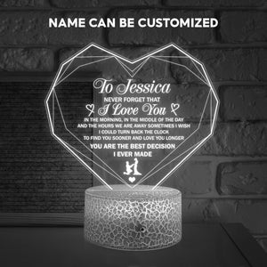 Heart Led Light - Family - To My Wife - Never Forget That I Love You - Glca15002