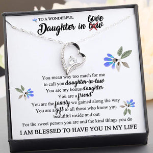 Heart Necklace - To My Daughter-In-Law - You Are My Bonus Daughter - Gnr17006