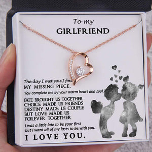 Heart Necklace - To My Girlfriend - You Complete Me By Your Warm Heart - Gnr13005