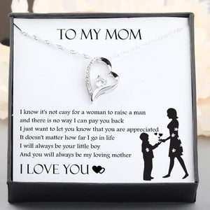 Heart Necklace - To My Mom - I Know It's Not Easy - Gnr19012