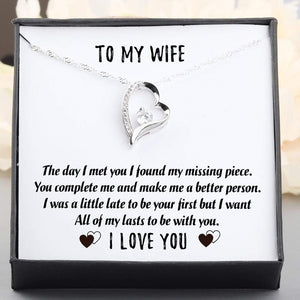 Heart Necklace - To My Wife - All Of My Lasts To Be With You - Gnr15001