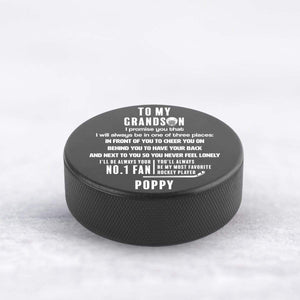 Hockey Puck - Hockey - To My Grandson - My Most Favorite Hockey Player - Gai22001