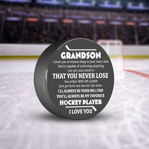Hockey Puck - Hockey - To My Grandson - You Never Loose - Gai22007
