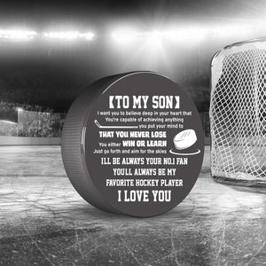Hockey Puck - Hockey - To My Son - I Love You - Gai16019