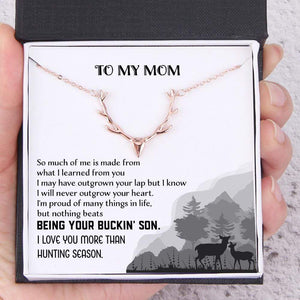 Hunter Necklace - Hunting - To My Mom - I Love You More Than Hunting Season - Gnt19003