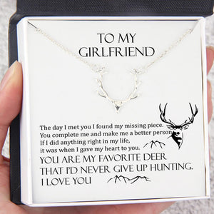 Personalized Hunter Necklace - To My Girlfriend - You Are My Favorite Deer - Gnt13003