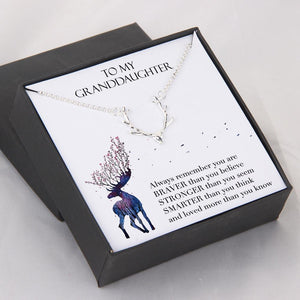 Hunter Necklace - To My Granddaughter - You Are Braver Than You Believe - Gnt23001
