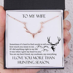 Personalized Hunter Necklace - To My Wife - I Love You More Than Hunting Season - Gnt15002