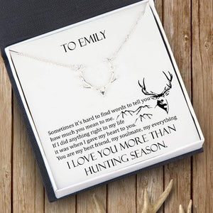 Hunter Necklace - To My Wife - I Love You More Than Hunting Season - Gnt15002