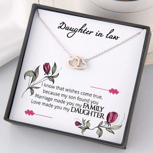 Interlocked Heart Necklace - To My Daughter-In-Law - Marriage Made You My Family - Gnp17009