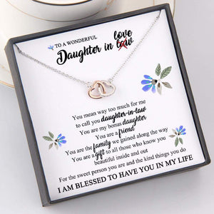 Interlocked Heart Necklace - To My Daughter-In-Law - You Are My Bonus Daughter - Gnp17012