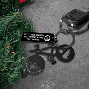 Jet Black Cycling Multi-tool Keychain - Cycling - To My Man - I Found My Missing Piece - Gkzo26009