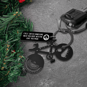 Jet Black Cycling Multi-tool Keychain - Cycling - To My Man - I Found My Missing Piece - Gkzo26009
