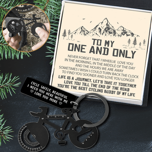 Jet Black Cycling Multi-tool Keychain - Cycling - To My One And Only - I Need You Here With Me - Gkzo13001