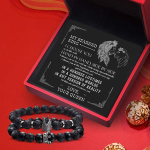 King & Queen Couple Bracelets - Beard - To My Beard King - I Choose You At The Beginning And End Of Every Day - Gbae26010