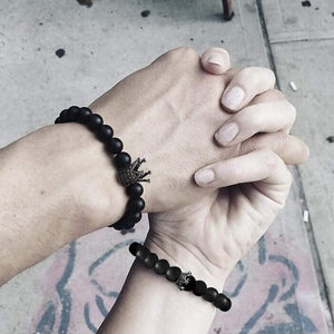 King & Queen Couple Bracelets - Biker - To My Man - I Gave My Heart To You - Gbae26007