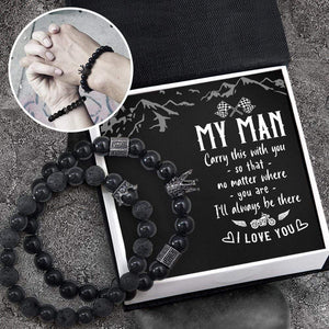 King & Queen Couple Bracelets - Biker - To My Man - I Love You - Gbae26008