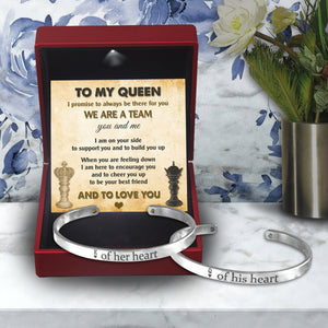 King & Queen Couple Bracelets - Skull - To My Queen - I Promise To Always Be There For You - Gbt13035