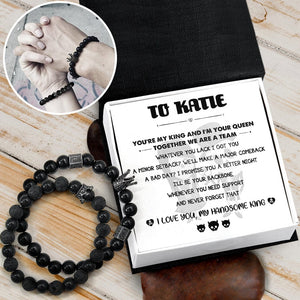 King & Queen Couple Bracelets - To My Man - You Are My King And I Am Your Queen - Gbae26001