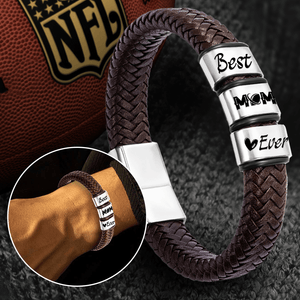 Leather Bracelet - American Football - To My Football Mom - Thanks For Always Being There For Me - Gbzl19002