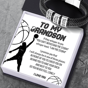 Leather Bracelet - Basketball - To My Grandson - Be Strong When You Are Weak - Gbzl22011