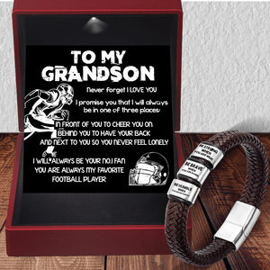 Leather Bracelet - Basketball - To My Grandson - You Are Always My Favorite Basketball Player - Gbzl22003