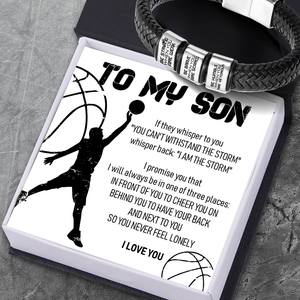 Leather Bracelet - Basketball - To My Son - Be Strong When You Are Weak - Gbzl16023
