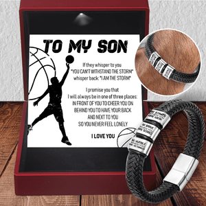 Leather Bracelet - Basketball - To My Son - Be Strong When You Are Weak - Gbzl16023