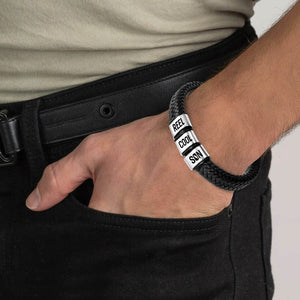 Leather Bracelet - Fishing - To My Son - I Will Love You Till The End Of The Line - Gbzl16050