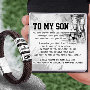 Leather Bracelet - Soccer - To My Son - Always Believe In Yourself - Gbzl16033
