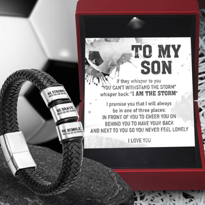 Leather Bracelet - Soccer - To My Son - I Love You - Gbzl16042