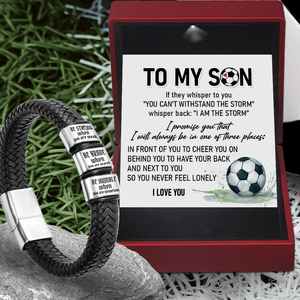 Leather Bracelet - Soccer - To My Son - I Love You - Gbzl16051
