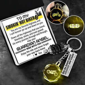 Led Light Scrambler Keychain - Biker - To My Man - I Love You - Gkwi26001