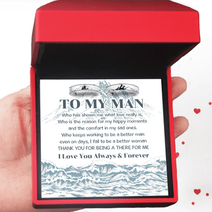 Mountain Sea Couple Promise Ring - Adjustable Size Ring - Family - To My Man - I Love You Always & Forever - Grlj26008