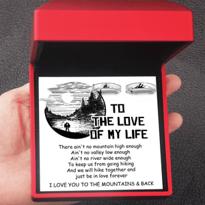 Mountain Sea Couple Promise Ring - Adjustable Size Ring - Hiking - To The Love Of My Life - I Love You To The Mountains & Back - Grlj12002