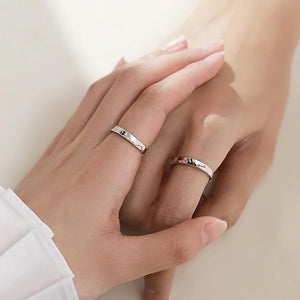Mountain Sea Couple Promise Ring - Adjustable Size Ring - Travel - To My Other Half - All My Love Today And Always - Grlj24001