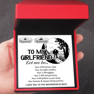 Mountain Sea Couple Ring - Adjustable Size Ring - Hiking - To My Girlfriend - Your Forever & Always Hiking Partner - Grlj13006