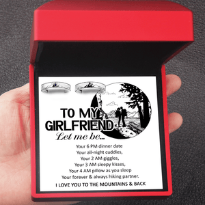 Mountain Sea Couple Ring - Adjustable Size Ring - Hiking - To My Girlfriend - Your Forever & Always Hiking Partner - Grlj13006