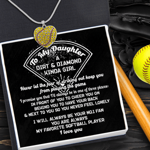 New Softball Heart Necklace - Softball - To My Daughter - You Are Always My Favorite Softball Player - Gnep17024