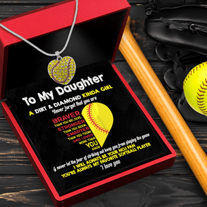 New Softball Heart Necklace - Softball - To My Daughter - You Are Always My Favorite Softball Player - Gnep17025