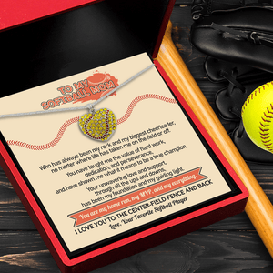 New Softball Heart Necklace - Softball - To My Softball Mom - You Are My Home Run, My Mvp, And My Everything - Gnep19019