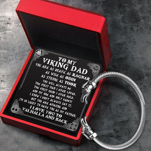 Norse Dragon Bracelet - Viking - From Daughter - To My Dad - I Love You To Valhalla And Back - Gbzi18001