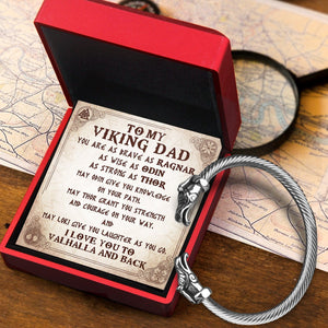 Norse Dragon Bracelet - Viking - To My Dad - I Love You To Valhalla And Back - Gbzi18002