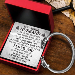 Norse Dragon Bracelet - Viking - To My Husband - You Are My Home - Gbzi14001