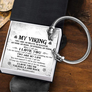 Norse Dragon Bracelet - Viking - To My Man - Brave As Ragnar - Gbzi26002