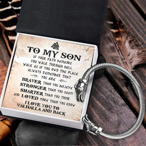 Norse Dragon Bracelet - Viking - To My Son - Braver Than You Believe - Gbzi16003